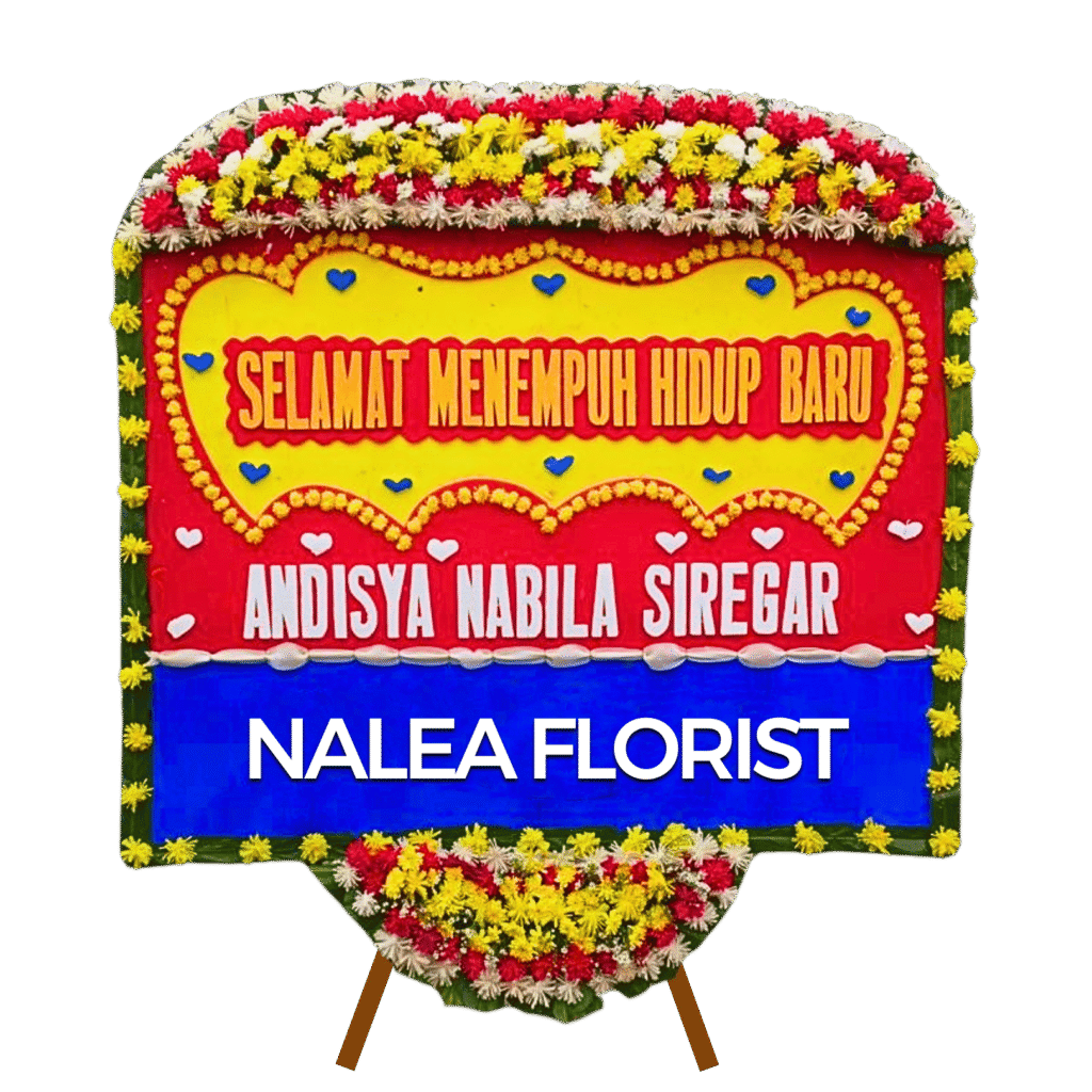 Karangan bunga papan selamat sukses Nalea Florist MONICA 12 dengan rangkaian bunga segar