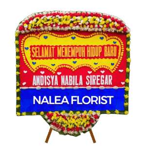 Karangan bunga papan selamat sukses Nalea Florist MONICA 12 dengan rangkaian bunga segar