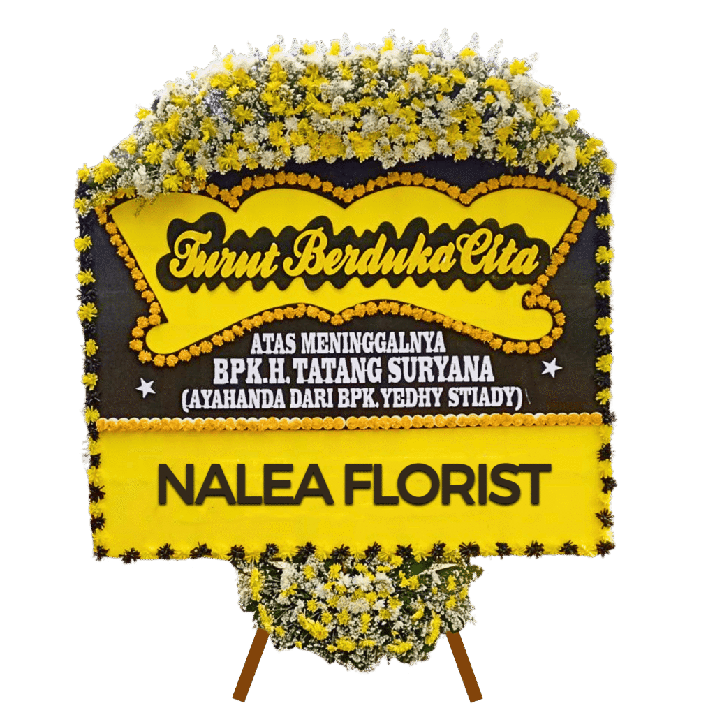 Karangan bunga papan duka cita Nalea Florist OCTAVIA 14 dengan rangkaian bunga segar