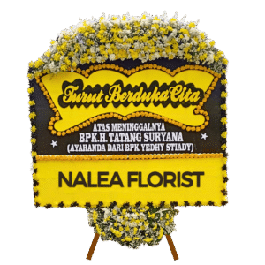 Karangan bunga papan duka cita Nalea Florist OCTAVIA 14 dengan rangkaian bunga segar