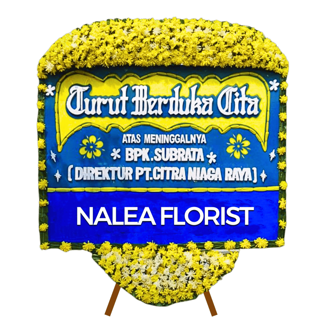 Karangan bunga papan duka cita Nalea Florist SIMONA 17 dengan rangkaian bunga segar
