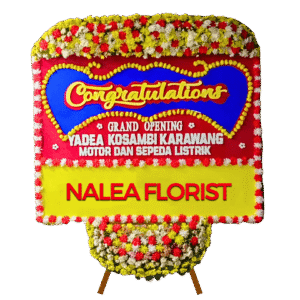 Karangan bunga papan selamat sukses Nalea Florist VIVIENNE 20 dengan rangkaian bunga segar