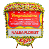 Karangan bunga papan selamat sukses Nalea Florist WILHELMINA 21 dengan rangkaian bunga segar