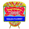 Karangan bunga papan selamat sukses Nalea Florist ZELINDA 23 dengan rangkaian bunga segar