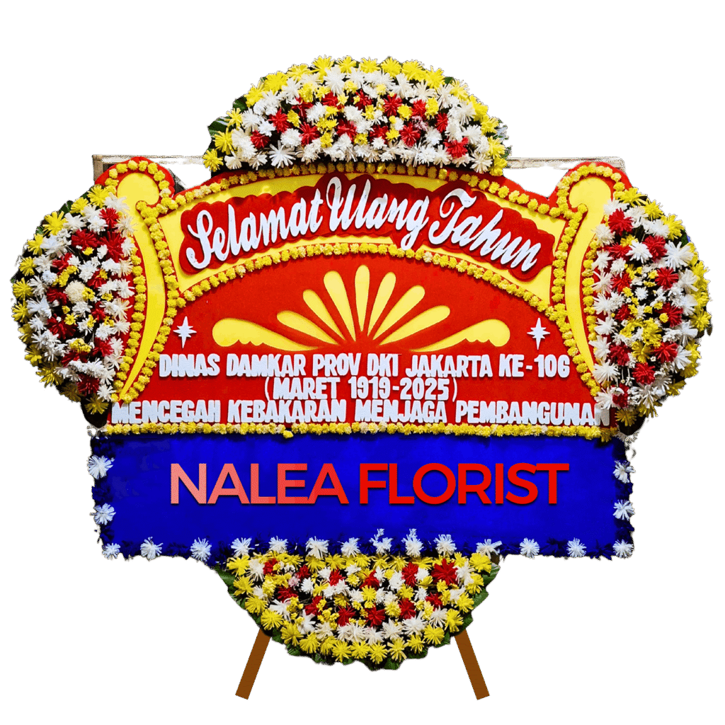 Karangan bunga papan selamat sukses Nalea Florist VELOURA 02 dengan rangkaian bunga segar