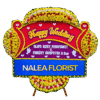 Karangan bunga papan Happy Wedding Nalea Florist ELVORIA 03 dengan rangkaian bunga segar
