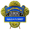 Karangan bunga papan duka cita Nalea Florist VARELUNE 02 dengan rangkaian bunga segar
