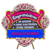 Karangan bunga papan selamat sukses Nalea Florist SELORIA 01 dengan rangkaian bunga segar