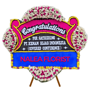 Karangan bunga papan selamat sukses Nalea Florist SELORIA 01 dengan rangkaian bunga segar