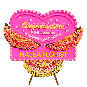 Karangan bunga papan selamat sukses Nalea Florist ELAROVA 02 dengan rangkaian bunga segar