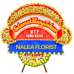Karangan bunga papan selamat sukses Nalea Florist SORAVEL 02 dengan rangkaian bunga segar