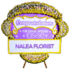 Karangan bunga papan selamat sukses Nalea Florist VERALUNE 01 dengan rangkaian bunga segar