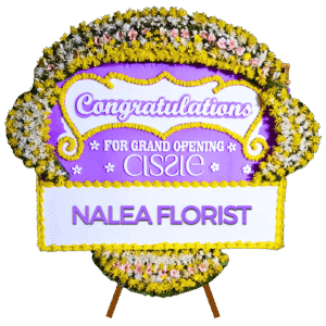 Karangan bunga papan selamat sukses Nalea Florist VERALUNE 01 dengan rangkaian bunga segar
