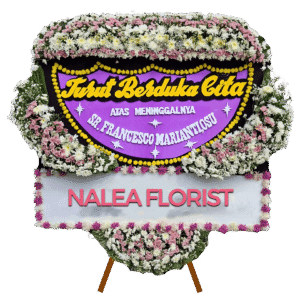 Karangan bunga papan duka cita Nalea Florist MAROLUNE 02 dengan rangkaian bunga segar