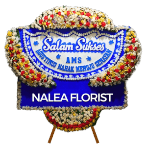 Karangan bunga papan selamat sukses Nalea Florist VIRELIA 03 dengan rangkaian bunga segar