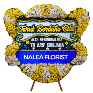 Karangan bunga papan duka cita Nalea Florist VALEROVA 02 dengan rangkaian bunga segar