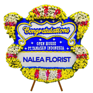 Karangan bunga papan selamat sukses Nalea Florist ELVARESSA 03 dengan rangkaian bunga segar