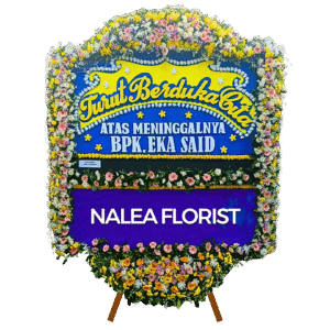 Karangan bunga papan duka cita Nalea Florist VALEROVA 02 dengan rangkaian bunga segar