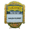 Karangan bunga papan duka cita Nalea Florist MELORAVE 03 dengan rangkaian bunga segar