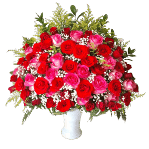 Bunga meja Nalea Florist SAVOREL 03 dengan rangkaian bunga segar