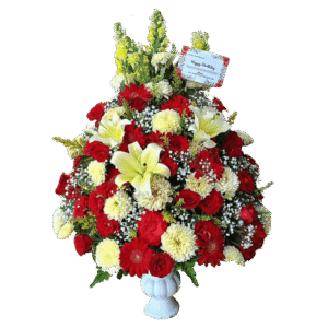 Bunga meja Nalea Florist ELVARET 04 dengan rangkaian bunga segar