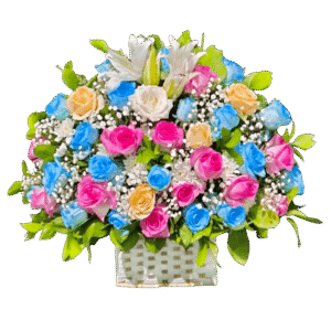 Rangkaian bunga meja Nalea Florist UNICORN 13 dengan rangkaian bunga segar
