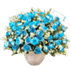 Bunga meja Nalea Florist BLUETTE 10 dengan rangkaian bunga segar