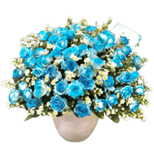 Bunga meja Nalea Florist BLUETTE 10 dengan rangkaian bunga segar