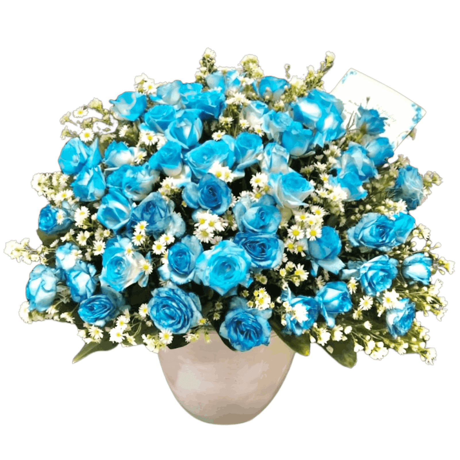 Bunga meja Nalea Florist BLUETTE 10 dengan rangkaian bunga segar