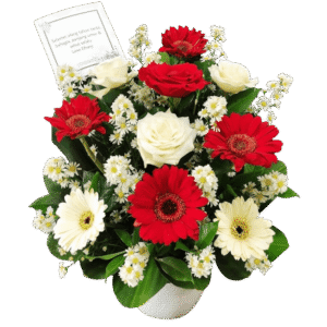 Bunga meja Nalea Florist SERAVIA 08 dengan rangkaian bunga segar