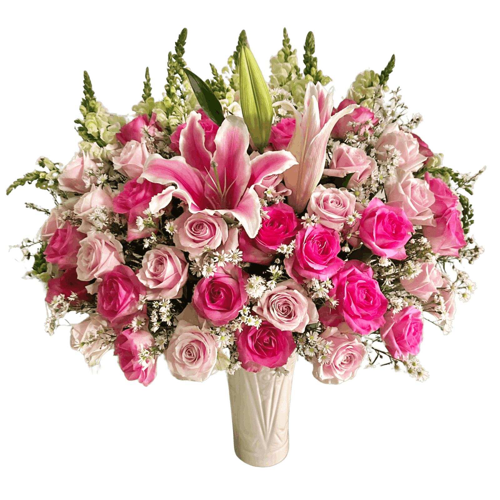 Bunga meja Nalea Florist LORAVEN 06 dengan rangkaian bunga segar