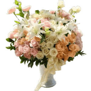 Rangkaian bunga meja Nalea Florist VELAROSA 11 dengan rangkaian bunga segar