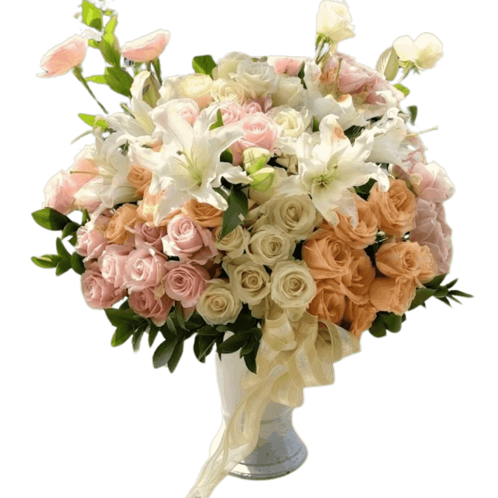 Rangkaian bunga meja Nalea Florist VELAROSA 11 dengan rangkaian bunga segar