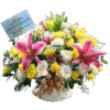 Rangkaian bunga meja Nalea Florist MARAVEL 14 dengan rangkaian bunga segar