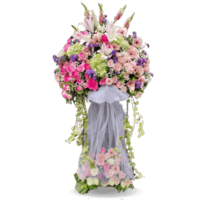 Standing flower Nalea Florist FLORENZA 26 dengan rangkaian bunga segar untuk berbagai ucapan