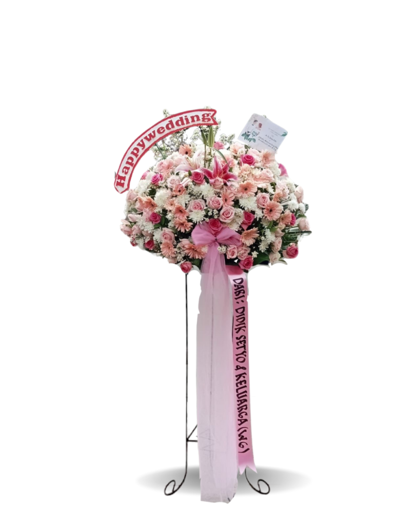 Standing flower Nalea Florist AVORELIA 25 dengan rangkaian bunga segar untuk berbagai ucapan